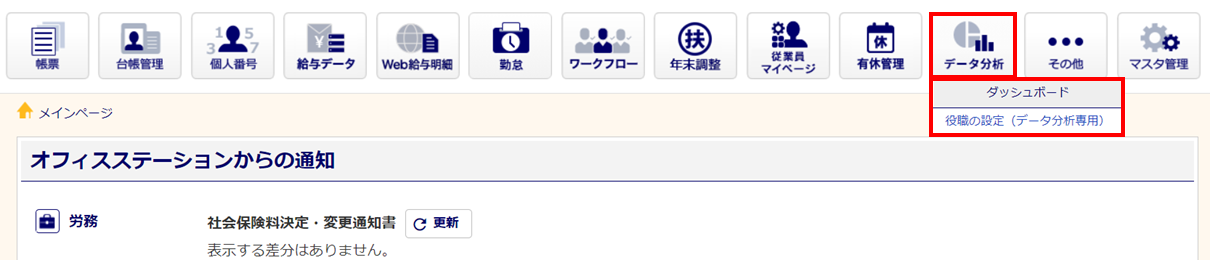 グローバルメニュー-データ分析