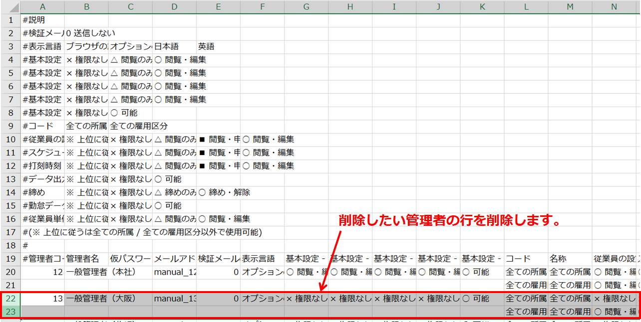 0512|【勤怠】使用していない管理者の削除方法8
