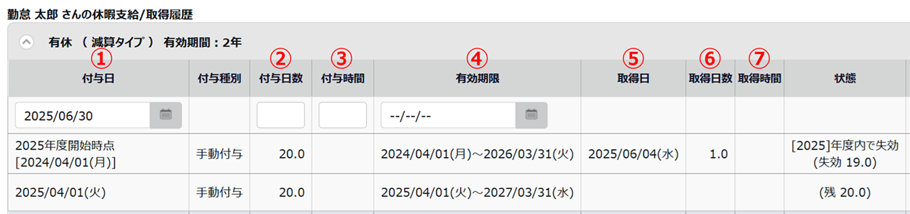 1812|【勤怠】休暇残数が想定と異なる場合の原因と対処方法1